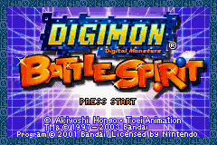 Digimon - Battle Spirit Title Screen